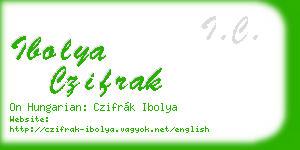 ibolya czifrak business card